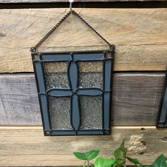 Set of Two Mirrored Sun Catchers with Wrought Iron Frames - Picture 2 of 6